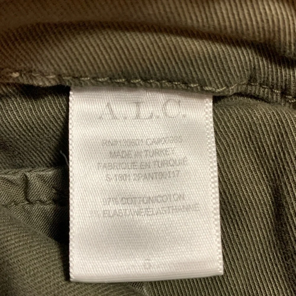 A.L.C. Women Sailor Pierce Green Wide Leg Cropped Pants Preppy Minimalist SZ6